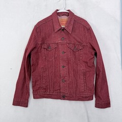 Levis Denim Jacket Mens M Red Trucker Type 3