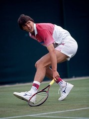 Goran Ivanisevic of Croatia during a men’s singles match at the St- Old Photo 1