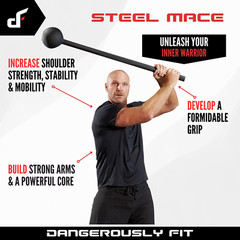Steel Mace (7lb to 60lb) – Dangerously Fit Mace Bell Training