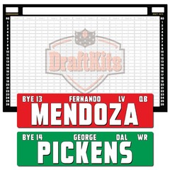 Fantasy Football Draft Board Kit – NEW for 2026 – LARGE Player Stickers & Board