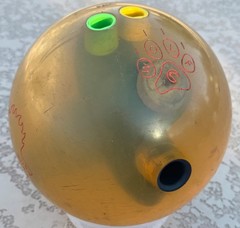 EBONITE CLEAR WOLF BOWLING BALL VINTAGE 90’S 16 LBS DRILLED
