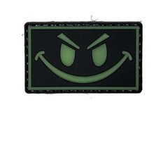 5 Star Tactical GLOW SMILE NIGHT GLOW MORALE PATCH 6732 Hook And Loop PVC Patch