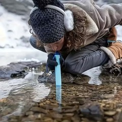 Portable Camping Hiking Emergency Life Survival Purifier Water Filter Straw Tool