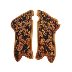 New GRIPS WW2 German Luger P08 Pistol Grip Handmade Walnut Wood NICE SET engrave