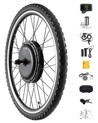 VEVOR 1000W Electric Bike Conversion Kit 48V 420rpm 26″ Front E-Bike Hub Motor