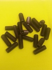 (4) 1 inch 3/8-16 Hex Headless Steel .34 oz.ea. Pool Cue Weight Bolts