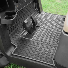 Golf Cart Floor Liner Mat 8mm Thick Rubber Full 3’6″ x 0″ (L x W), Grey Trim