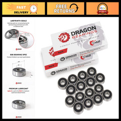 High-Performance Roller Skate Bearings 16 Pack – Inline Skate Bearings, Guarante