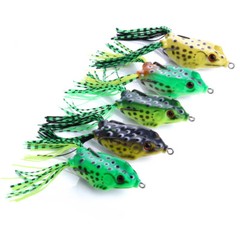 5pcs Lot 1/2 oz 2.5″ Large Frog Topwater Soft Fishing Lures Bait Bass Crankbaits