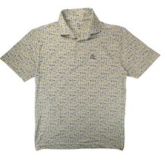 Rhoback Mens Margarita Cocktail Print Performance Polo Shirt MPOL0007 Small