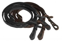 English Saddle Horse 60″ Extra Long Laced Black or Brown Leather Bridle Reins