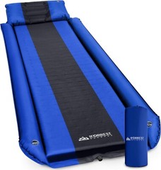 Compact Self-Inflating Sleeping Pad with Pillow for Backpacking & Tent Camping