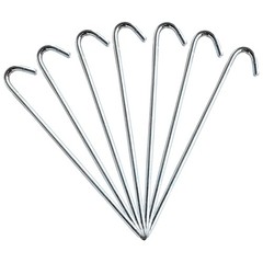 5/16×10 in Steel Hook Stakes Multipurpose Anchor Pegs Landscaping Tarps 100 Pack