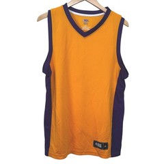 NWOT NBA TX3 Cool Mens Basketball Jersey Gold Purple Mesh Athletic Tank Top M