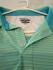 Straight Down xl green golf shirt mens