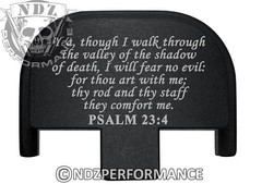 Rear Slide Plate for Smith Wesson S&W SD9 SD40 VE 9mm 40 BK Bible Psalm 23:4