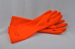 Joy Fish Latex Shrimp Rubber Glove Orange by Dozen