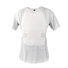 Sylvan Arms White Soft Armored Concealable IIIA Ballistic T-Shirt SABS-BK