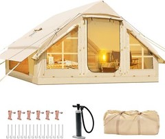 NAIZEA Inflatable Tents for Camping, Blow Up Tent & Hand Pump Stove Jack 6Person