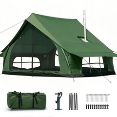 Lightweight Backpacking Camping Cabin Tent with Stove Jack for 2-4 Person