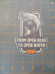B & W Trailer Hitches Sticker – 2025 MLF Redcrest – 3 1/2 x 5 inches