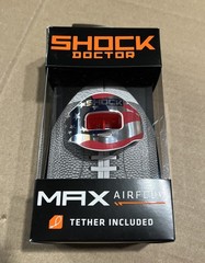 Shock Doctor Max Airflow Lip Guard W/Tether – One Size Fits Most -Silver Stars