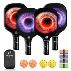 Carbon Fiber Pickleball Paddle Set of 4 USAPA Approved Tournament – MX33