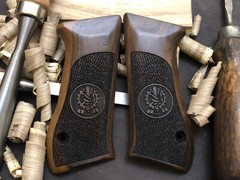 Jericho 941F, 941FS Walnut Wood Grips. Handmade. AAA Quality. US Based Seller