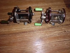 2- Vintage PENN Peer 109 Level Wind Casting Reels made in USA