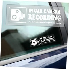 None Brand 4 Pcs Waterproof Vinyl Camera Recording Window Stickers, White 2 x
