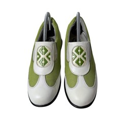 Sandbaggers Bali Women’s Slip-On Golf Lime Green/White Golf Shoes 8.5