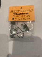 REALBAITS Wigglehead – 1/4 Oz Color Green Pumpkin 5 hooks per pack