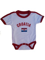 Croatia World Football Soccer Jersey Style Baby/Toddler Unisex One-Pieces Flag