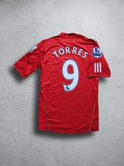 09/10 Liverpool TORRES Soccer Jersey Football Shirt Spain [M] *AUTHENTIC*