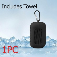 Portable Soft Durable 30*90cm Cooling Sport Towel with Cylindrical Silicone Case