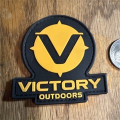 Victory Outdoors Tactical Patch Rubber Black Yellow Easy to Apply Hook-and-Loop