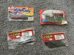Mixed Lot Of Fishing Worms Lures Zoom Yum Old Bayside