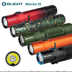 OLIGHT Warrior 3S 2300 Lumen Dual Switches LED Tactical Flashlight Orange, Green