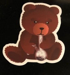Teddy Bear Bong Adult Humor Skateboard Guitar Laptop Decal Sticker B6S