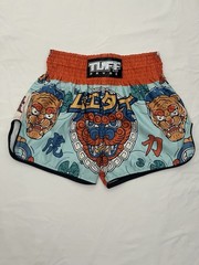 TUFF Men’s L Payak Kabuki Spirits Muay Thai Shorts MMA Kickboxing Orange Active