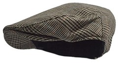 Wonderful Fashion Men’s Herringbone Wool Tweed Newsboy IVY Cabbie Light Brown