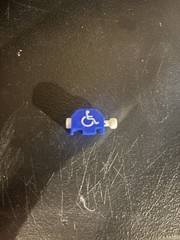 3-D Printed Replica Fake Airsoft Back Plate Blue Handicap