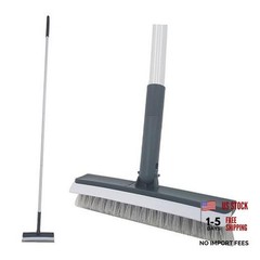 Stiff Bristles Broom,Tub Tile Broom Brush,Push Broom for Shower Small Broom