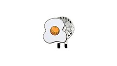 Mulligan Hooligan Breakfast Ball Golf Marker with Magnetic Hat Clip – Funny Gift
