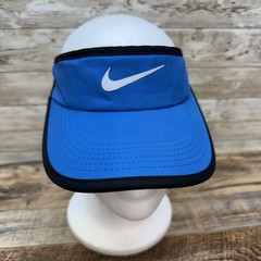 Nike Dri Fit Featherlight OSFA Visor Hat Cap Blue Golf Running Pickleball Tennis