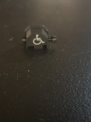 3-D printed fake replica airsoft back plate black white handicap