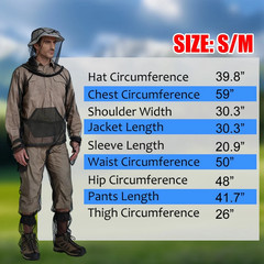 Mosquito Suit Bug-Proof Mesh Jacket Anti Insect Net Clothing for Hiking Fishing