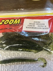 ZOOM DEAD RINGER- 4″- 20 PACK- WATERMELON SEED COLOR -FAST SHIPPING