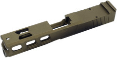 Burnt Bronze Cerakote Elite RMR Cut Stripped Slide for G19 Gen 3