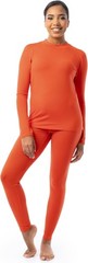 Fruit of the Loom Women’s High Neck Top and Legging Thermal Set, Mandarin, Small